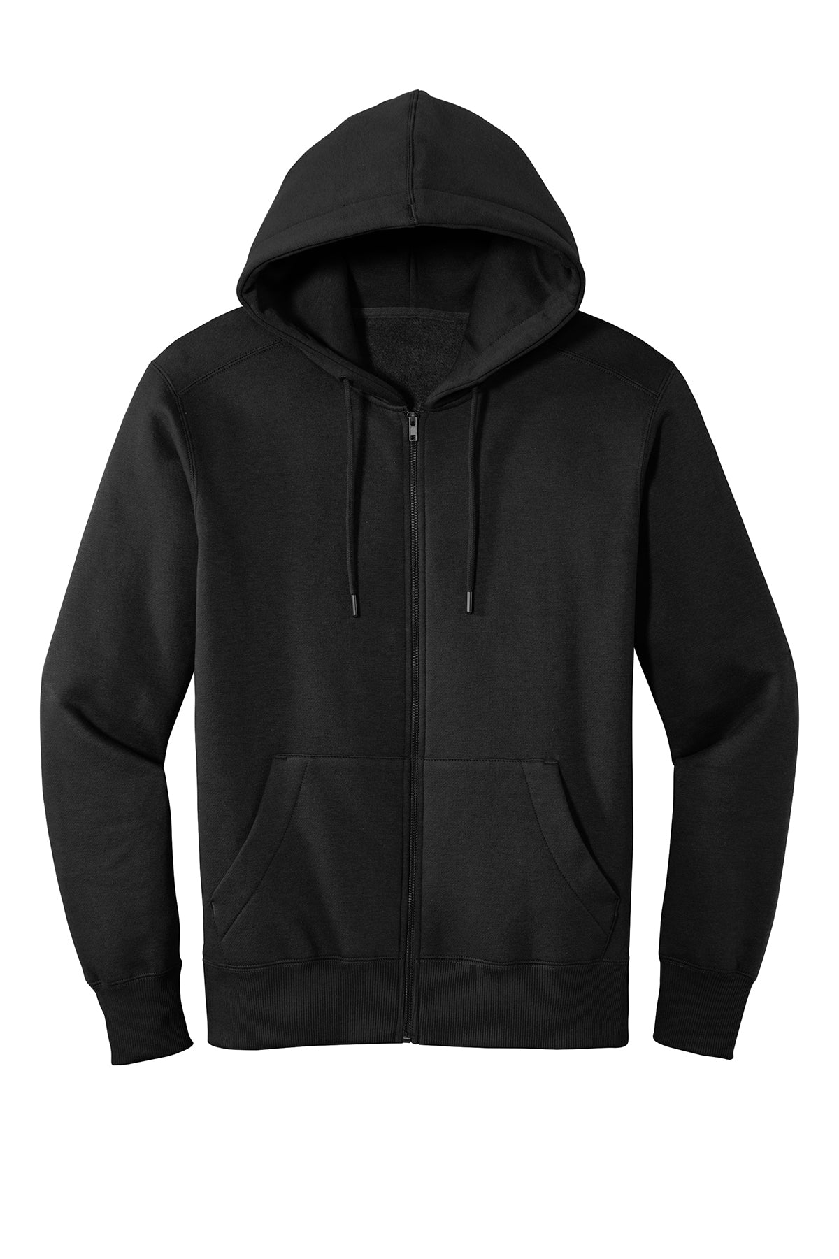 DISTRICT - JET BLACK- FULL ZIP HOODIE