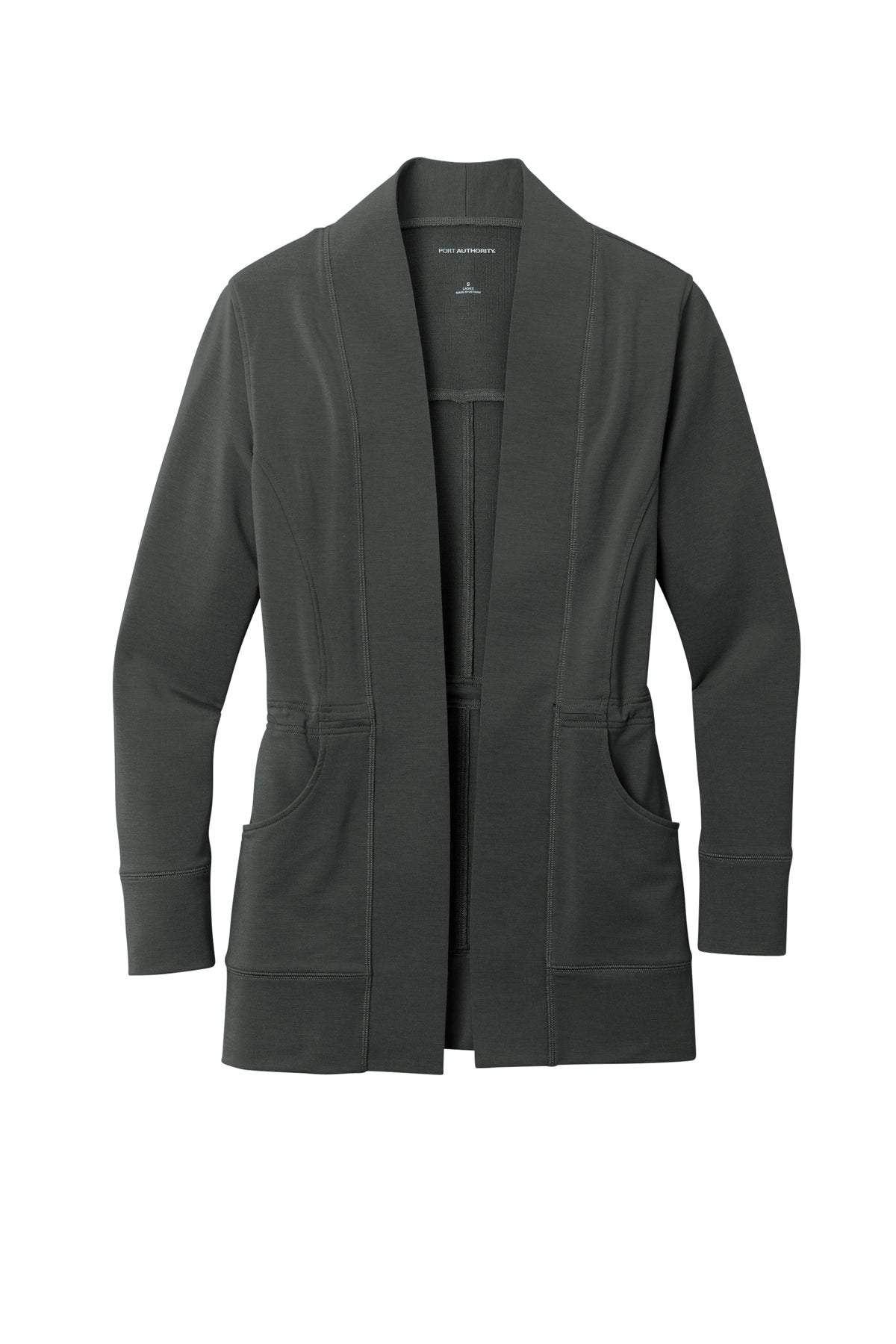 PORT AUTHORITY - CHARCOAL WOMENS CARDIGAN