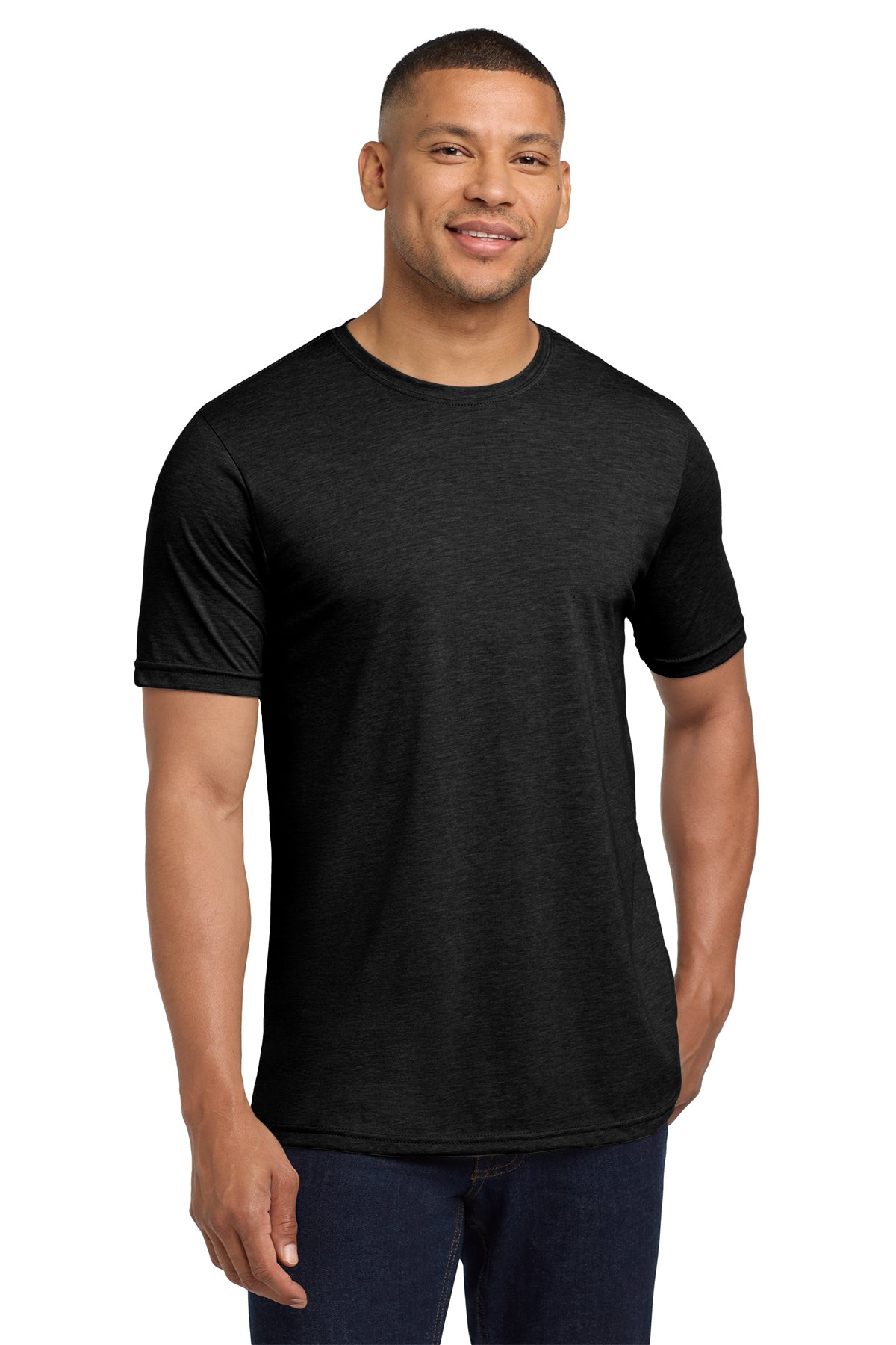 NEXT LEVEL- POLY/COTTON-BLACK T-SHIRT