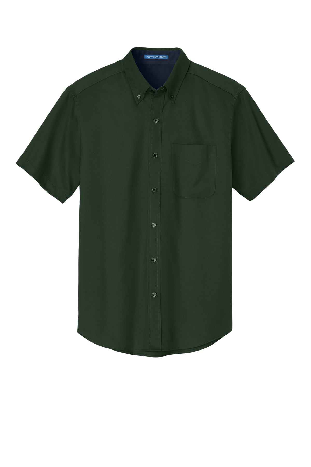 PORT AUTHORITY - DARK GREEN/NAVY SHORT SLEEVE SHIRT