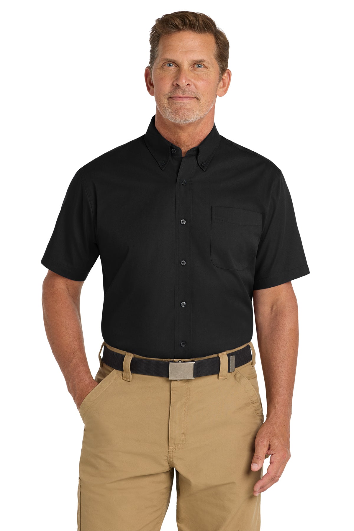 CORNERSTONE - BLACK SHORT SLEEVE SHIRT *