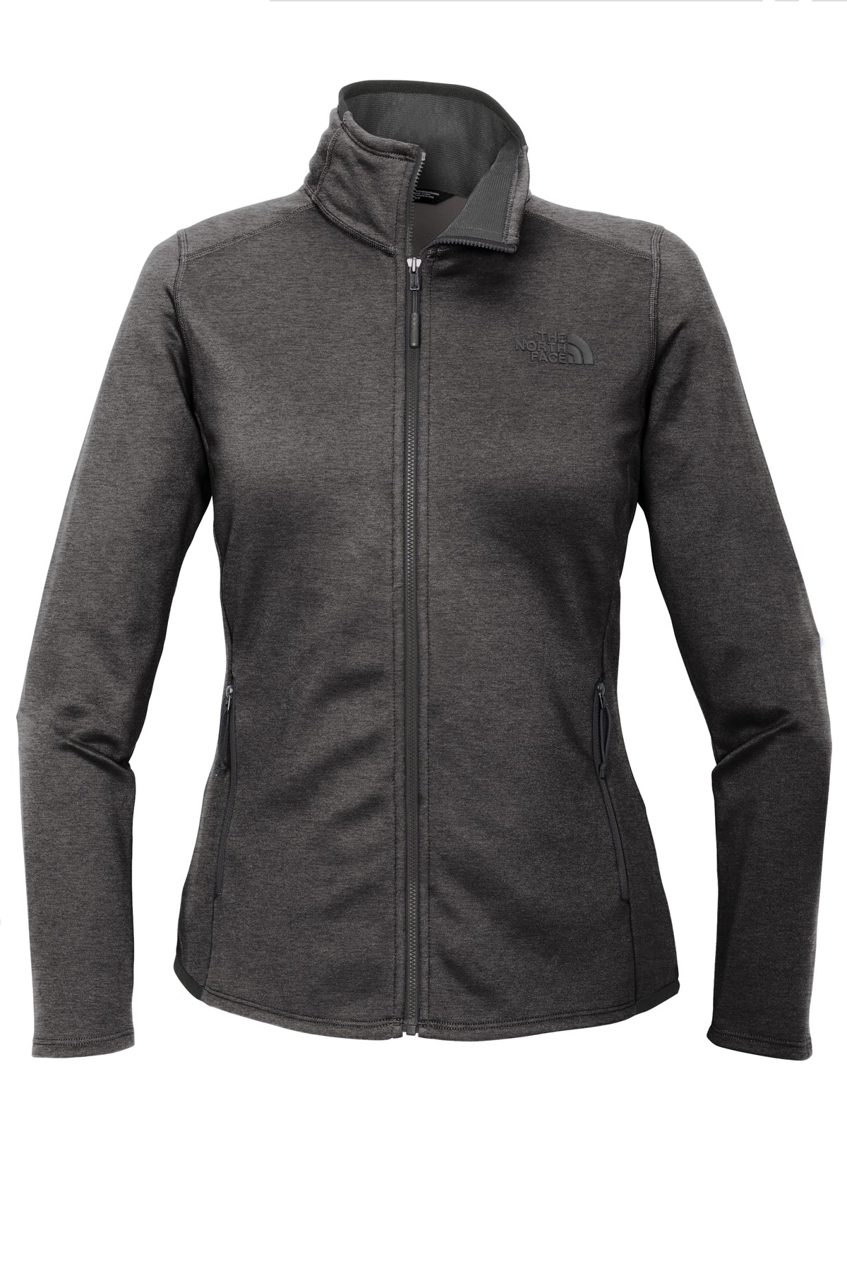 THE NORTH FACE - TNF DARK GREY HEATHER- WOMENS FULL ZIP FLEECE JACKET
