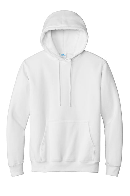 PORT & CO - ESSENTIAL FLEECE- WHITE HOODIE