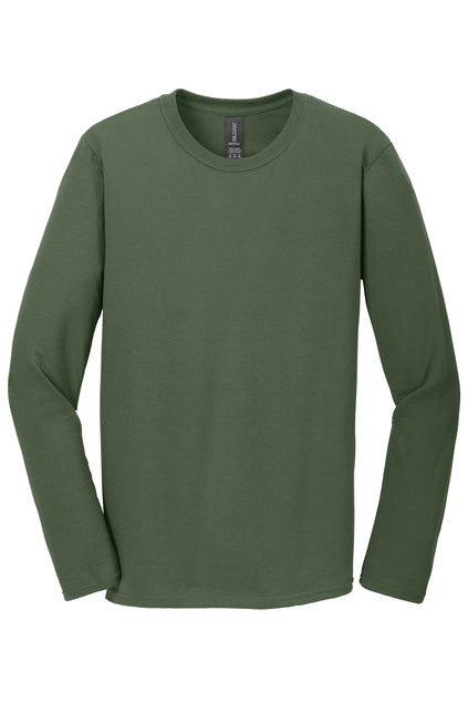 GILDAN-SOFTSTYLE RING SPUN-MILITARY GREEN- LONG SLEEVE T-SHIRT