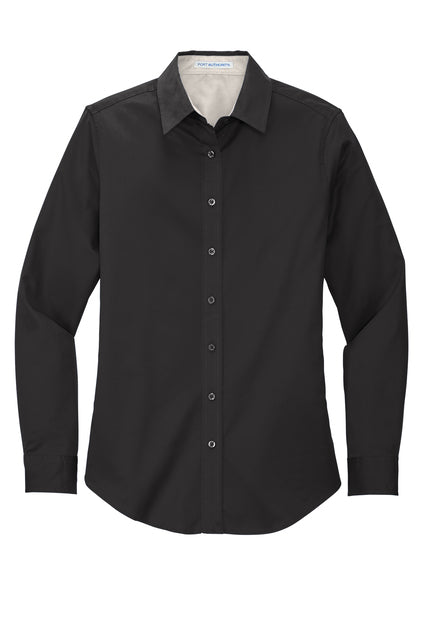 PORT AUTHORITY - WOMENS BLACK LONG SLEEVE SHIRT