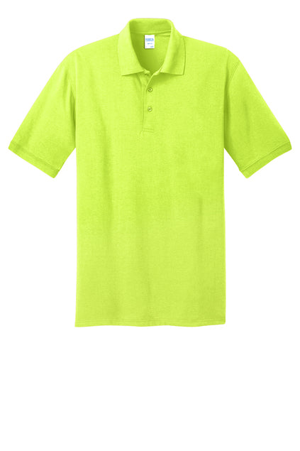 PORT & CO - SAFETY GREEN- CORE BLEND POLO