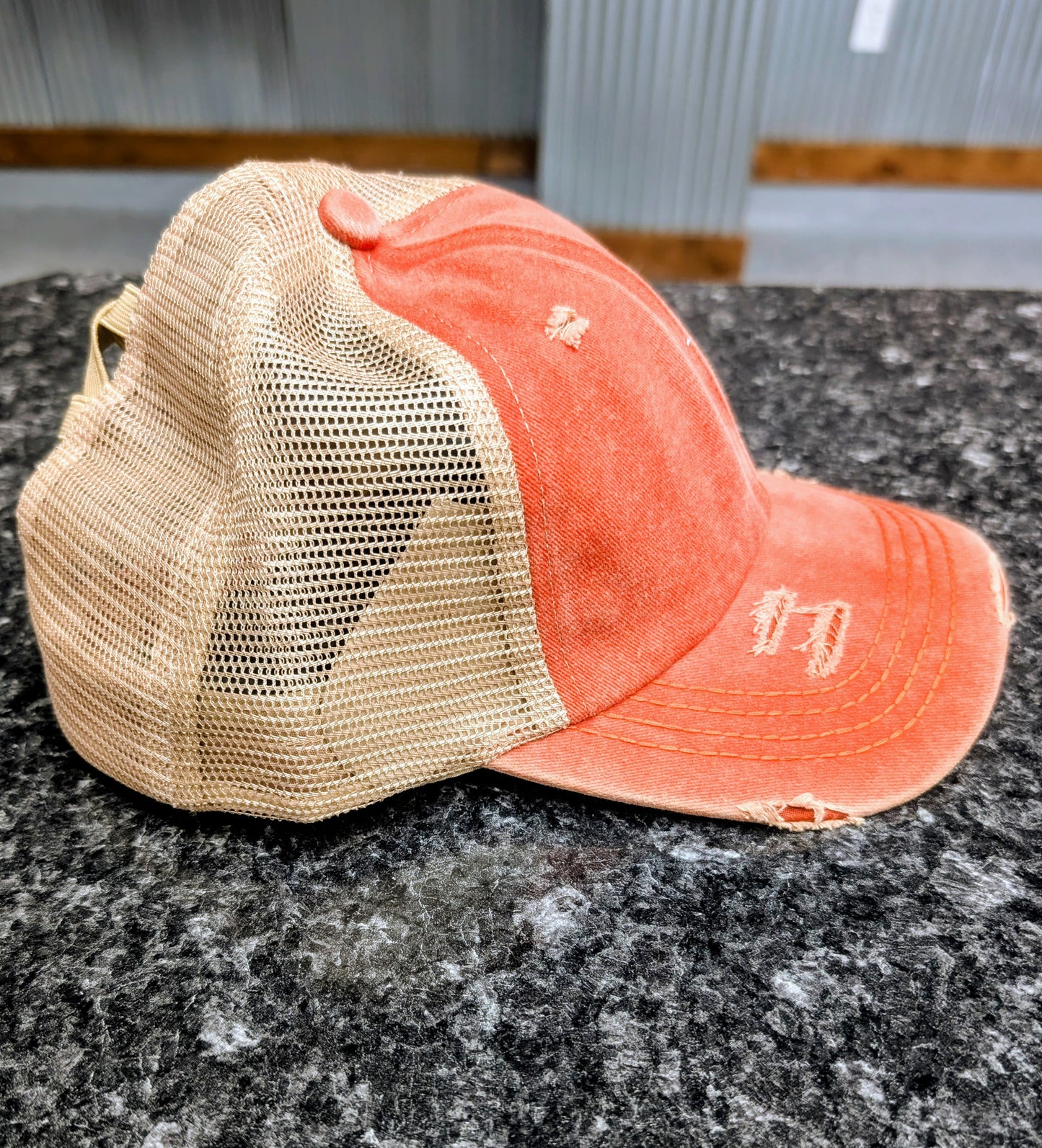 C.C CRISS CROSS - BURNT ORANGE -PONY CAP