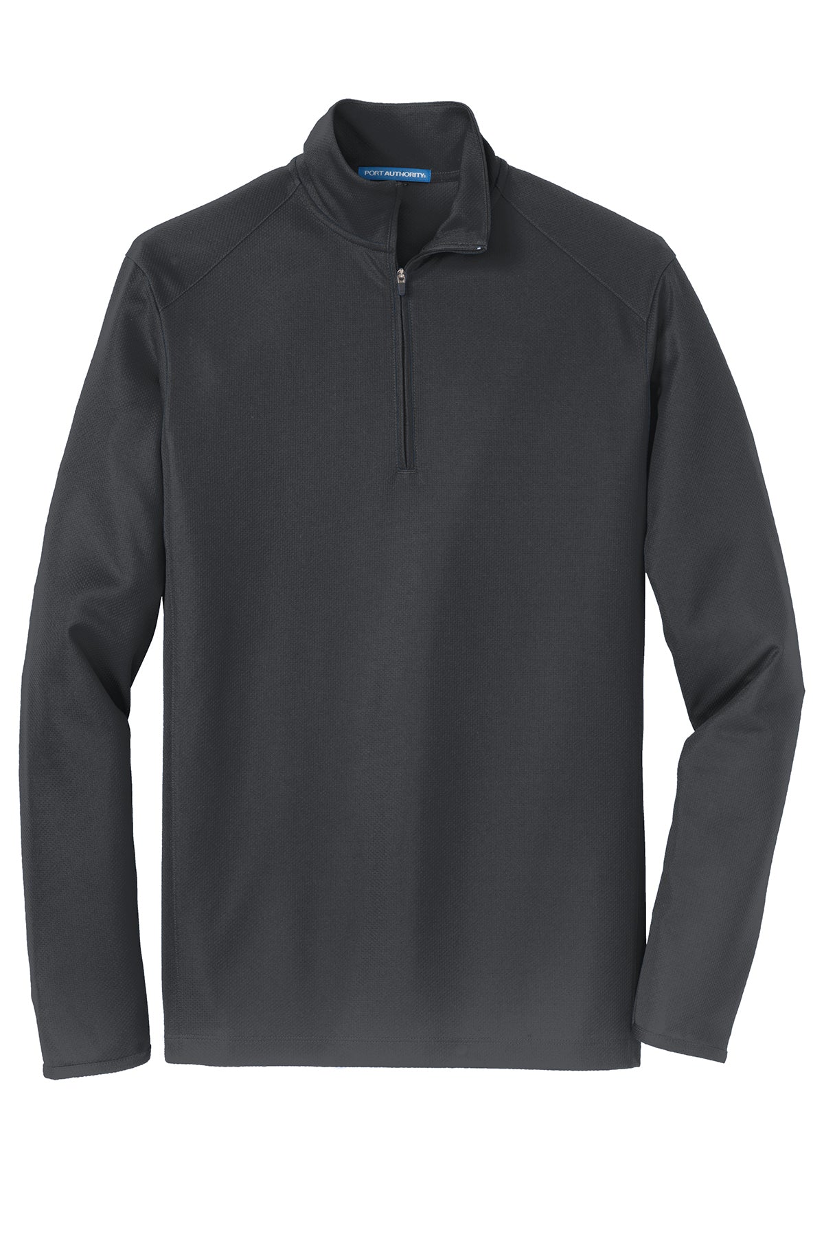 PORT AUTHORITY -BATTLESHIP GREY - MESH 1/2 ZIP PULLOVER