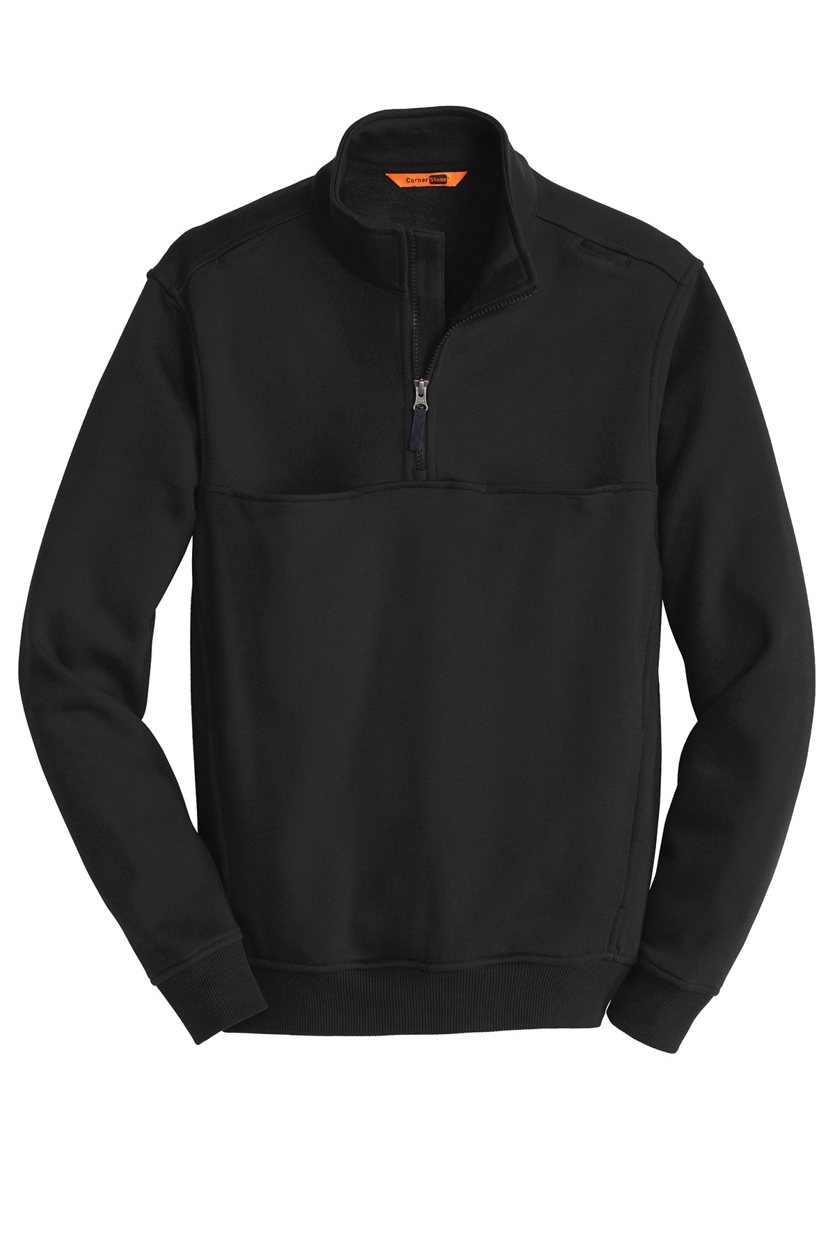 CORNER STONE - BLACK - 1/2 ZIP PULLOVER