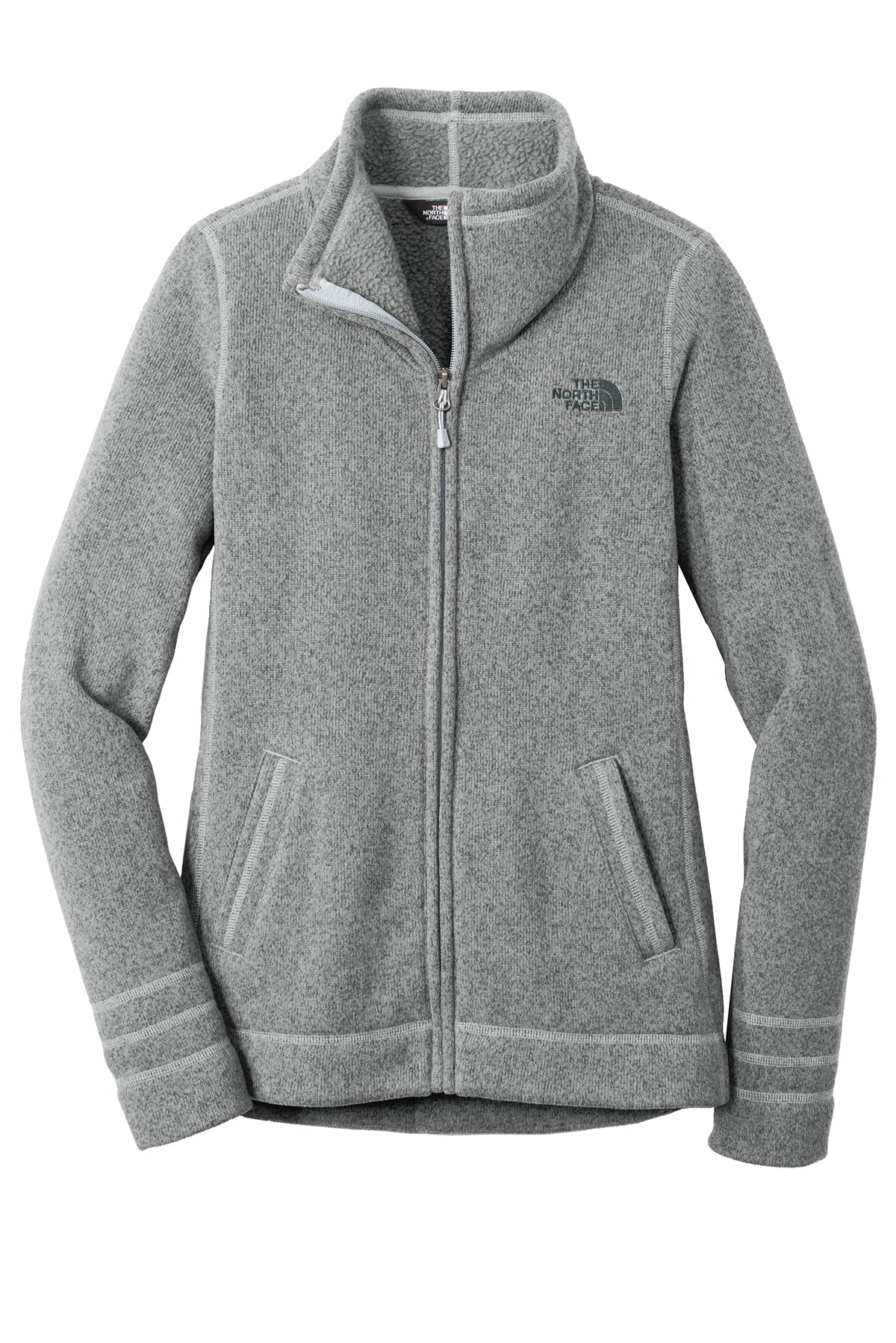 THE NORTH FACE - TNF MEDIUM GREY HEATHER - WOMENS FLEECE JACKET
