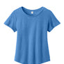 ALL MADE-TRIBLEND - AZURE BLUE TEE WOMENS