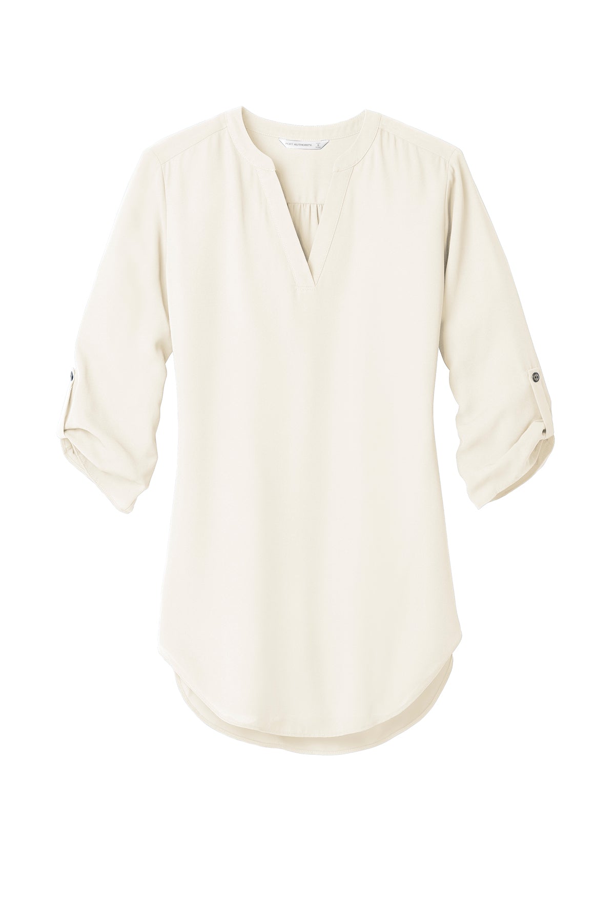 PORT AUTHORITY - IVORY CHIFFON - WOMENS 3/4 SLEEVE BLOUSE