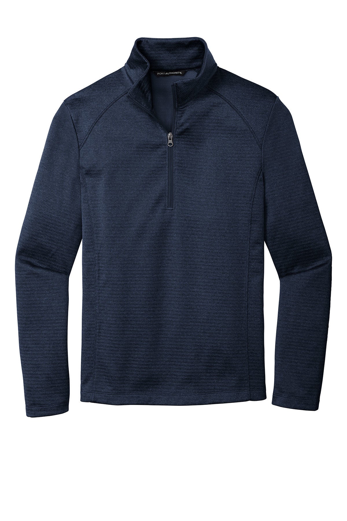 PORT AUTHORITY - DRESS BLUE NAVY HEATHER- 1/4 ZIP PULLOVER