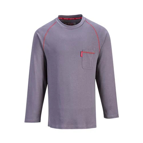 PORTWEST - GRAY- BIZFLAME LONG SLEEVE SHIRT