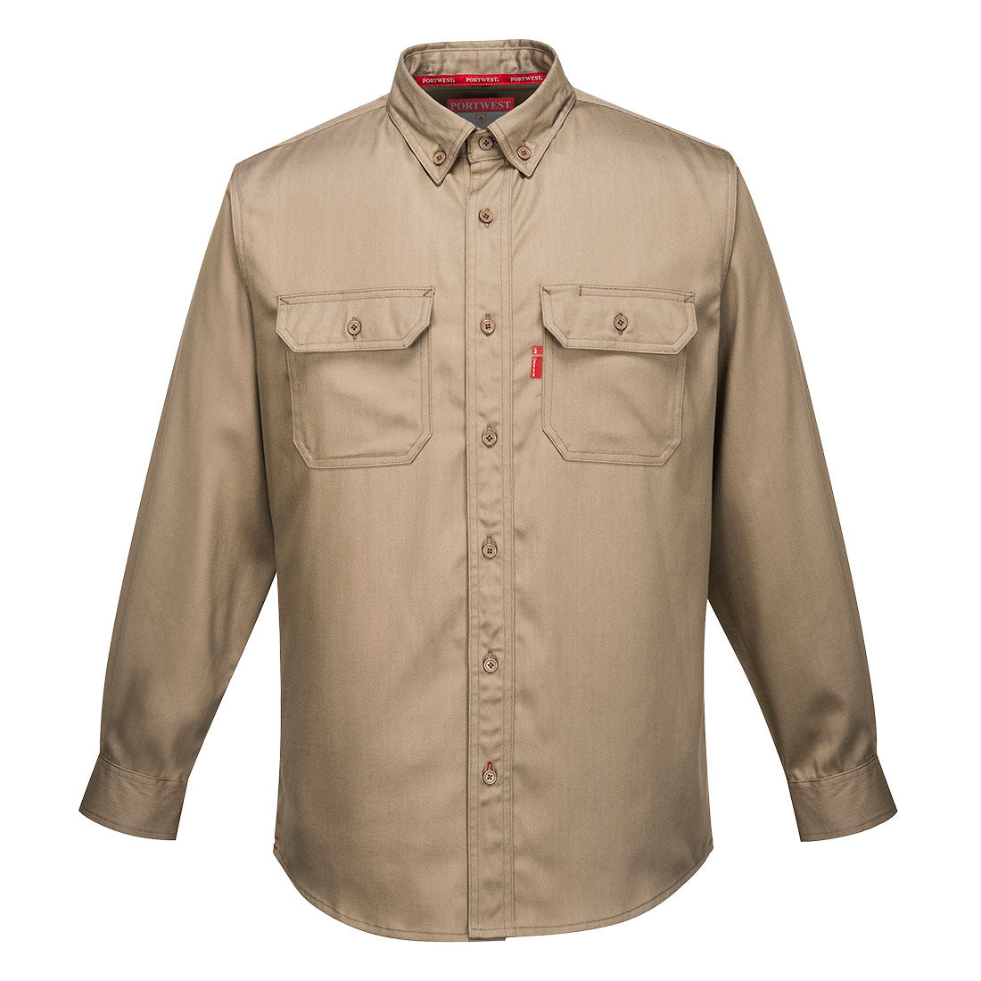 PORTWEST - KHAKI - BIZFLAME SHIRT