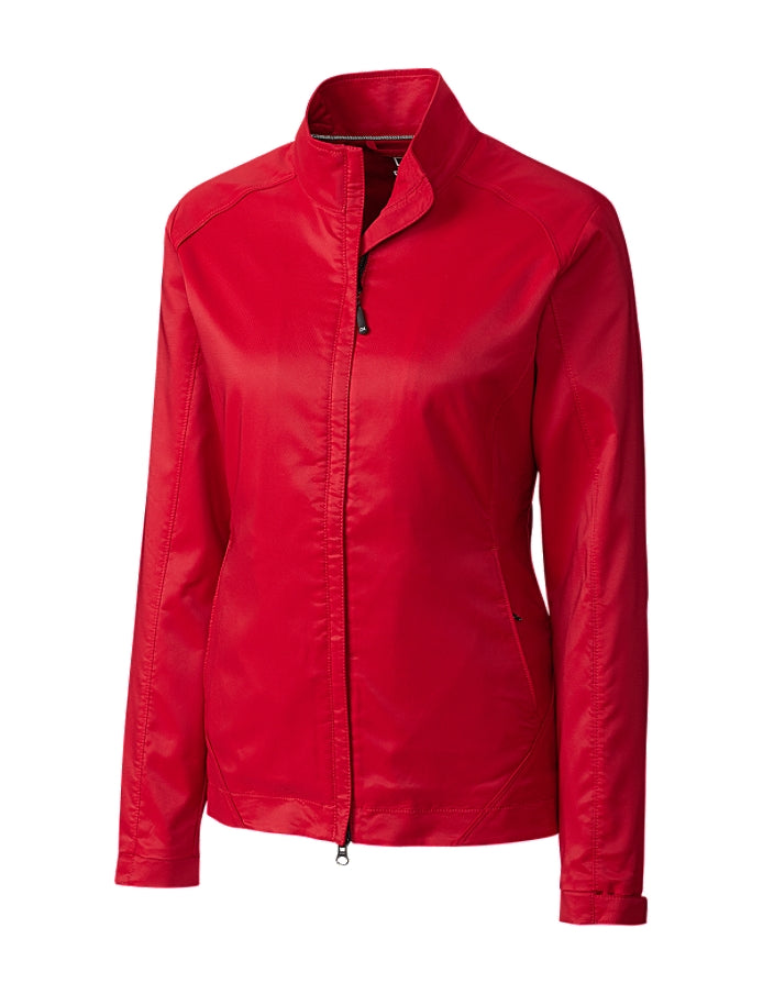 CUTTER & BUCK - RED - WOMENS WEATHER TEC BREATHABLE JACKET