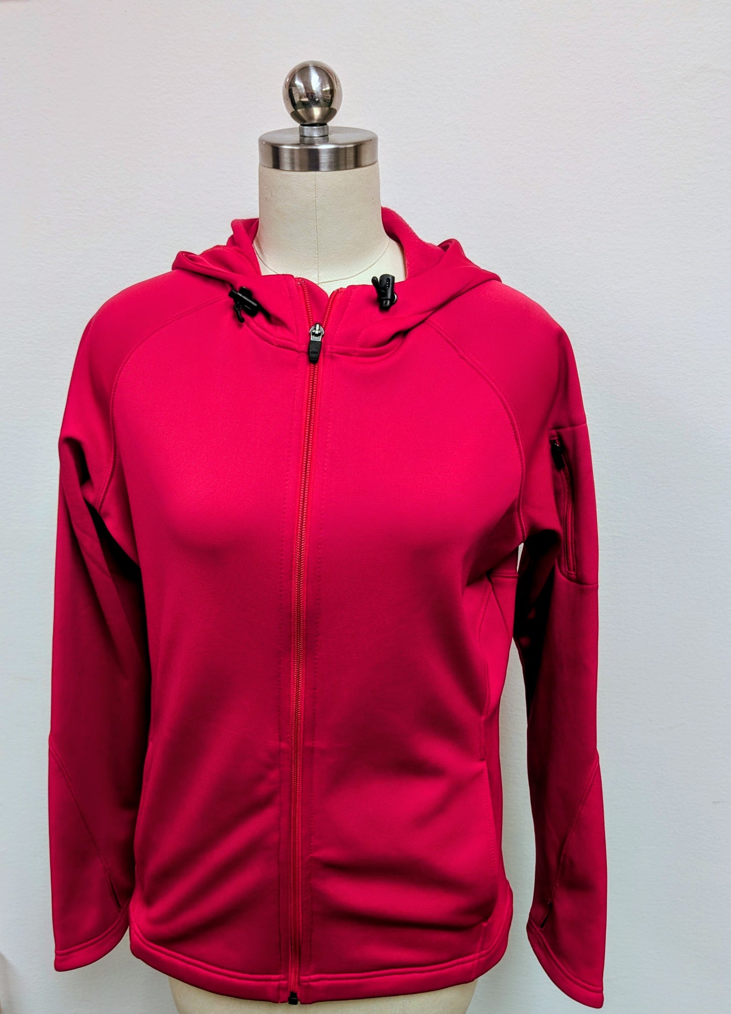 SPORT - TEK- PINK WOMENS FULL ZIP HOODED JACKET *
