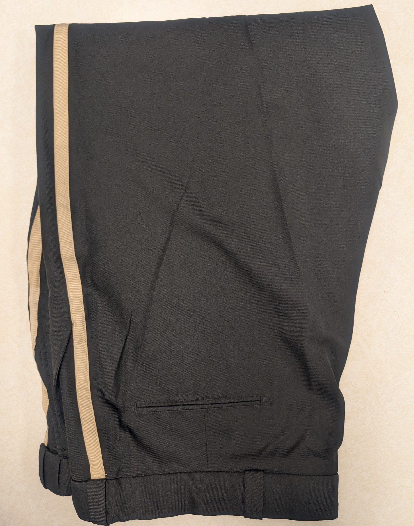 TACT SQUAD - BLACK/WITH TAN STRIPE UNIFORM PANTS *