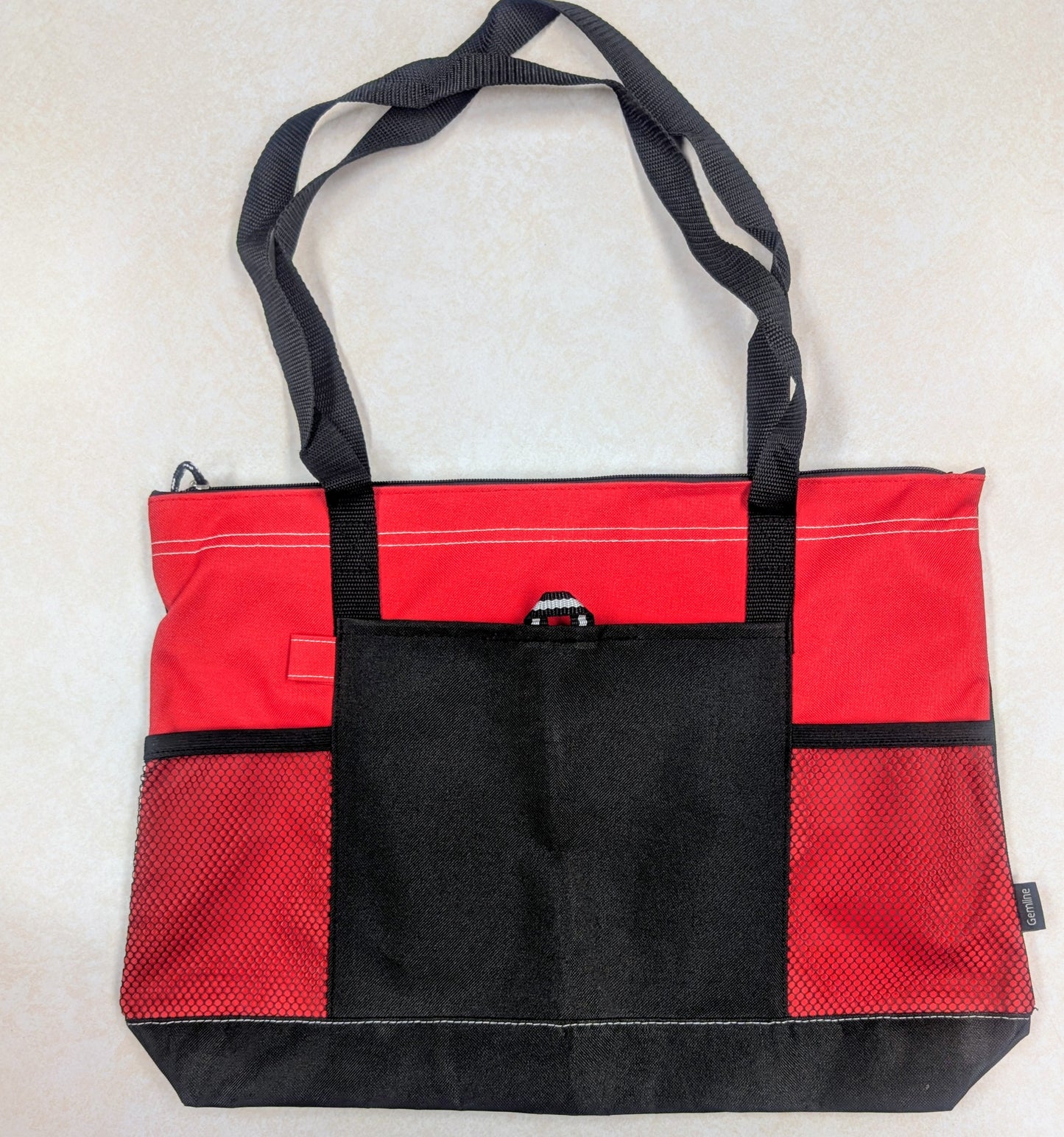 GEMLINE -RED SELECT ZIPPERED TOTE