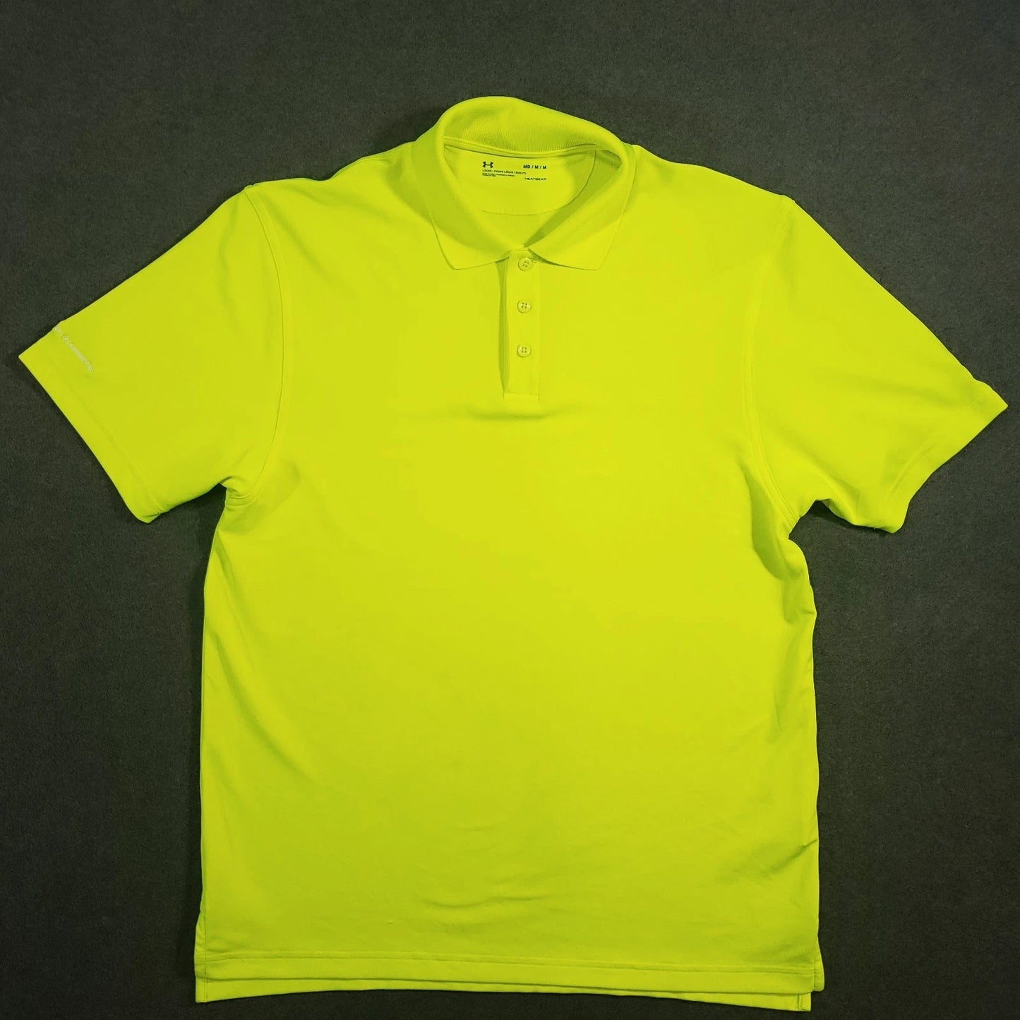 UNDER ARMOUR -NEON YELLOW POLO HI-VIS