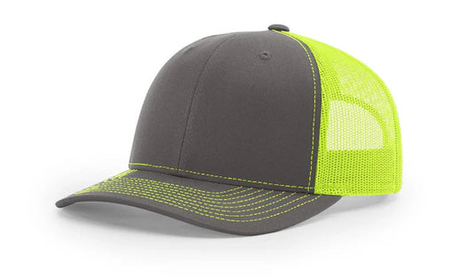 RICHARDSON 112 - CHARCOAL AND NEON YELLOW MESH