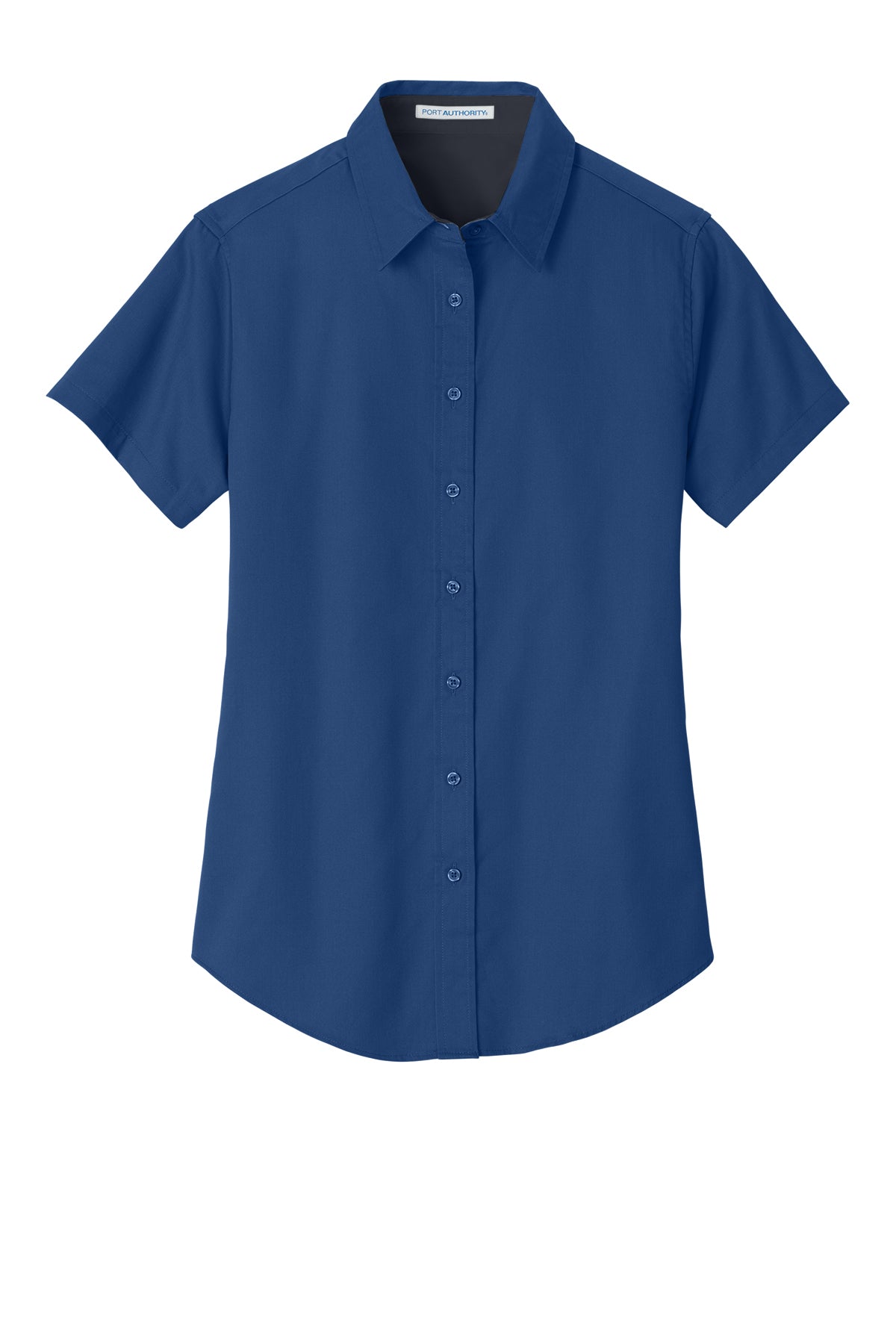 PORT AUTHORITY - ROYAL/CLASSIC NAVY WOMENS SHORT SLEEVE SHIRT