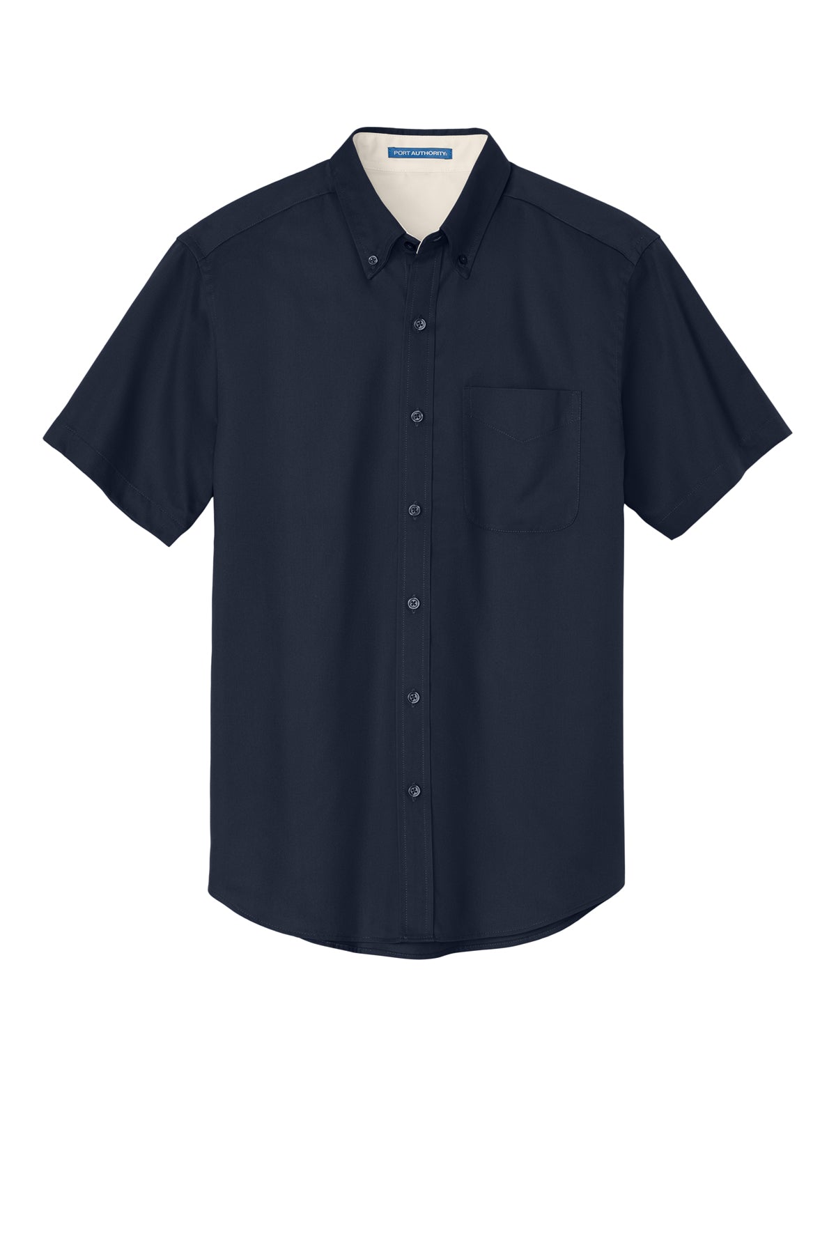 PORT AUTHORITY - NAVY/LIGHT STONE SHORT SLEEVE SHIRT