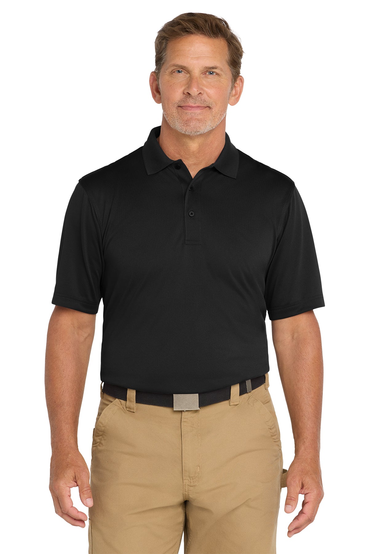 CORNERSTONE-BLACK POLO TALL