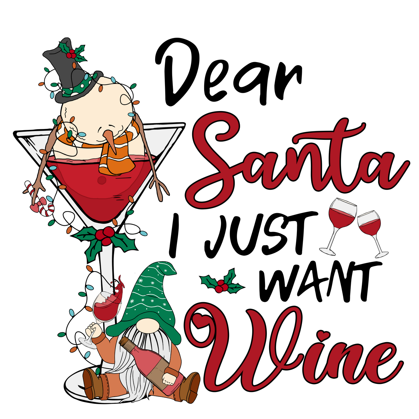 SANTA JUST WANT WINE