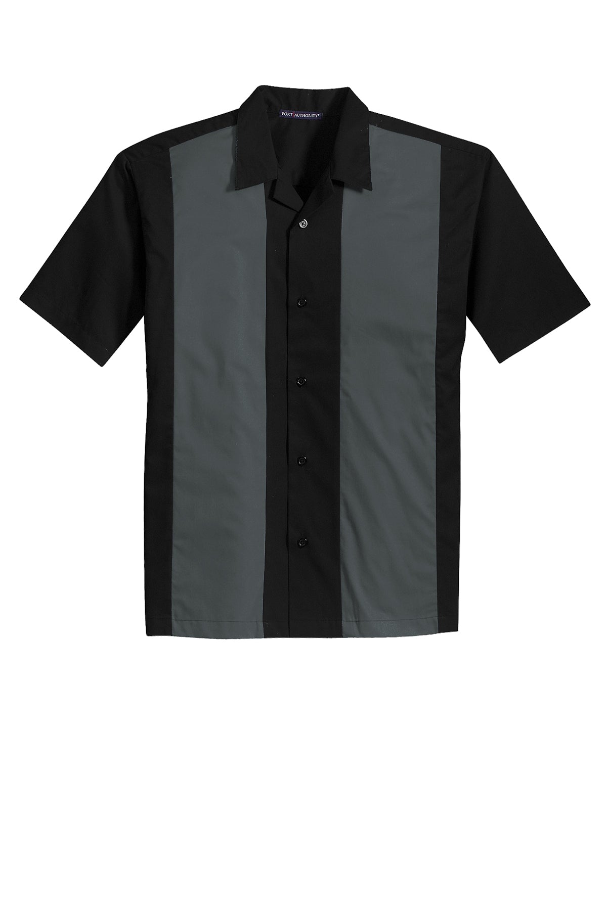 PORT AUTHORITY - BLACK/STEEL GREY SHIRT