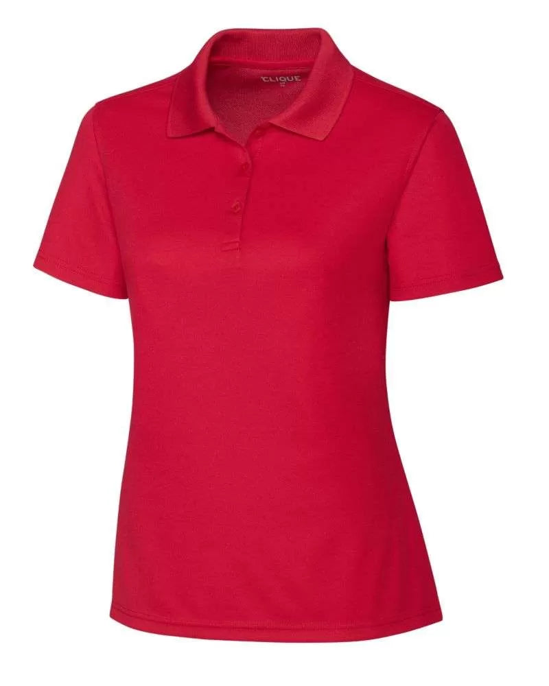 CLIQUE-RED WOMENS POLO