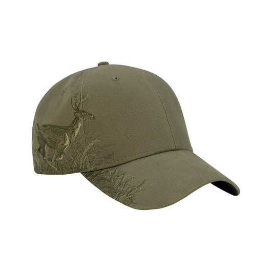 DRI DUCK- WILD SERIES - RUNNING BUCK HAT -OLIVE