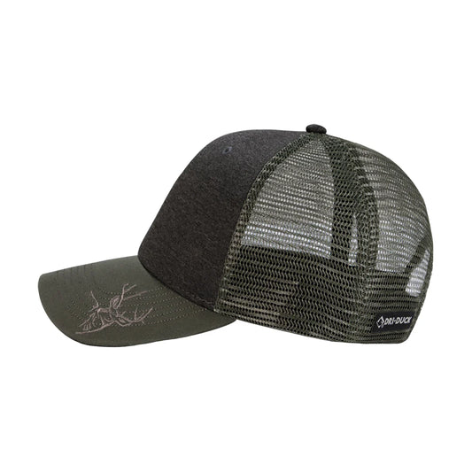 Buck Head Hat - ADJUSTABLE - OLIVE AND HEATHER GRAY