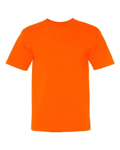 BAYSIDE- BRIGHT ORANGE 100% PRESHRUNK COTTON  *