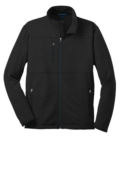 PORT AUTHORITY - BLACK FULL ZIP JACKET - TALL  *