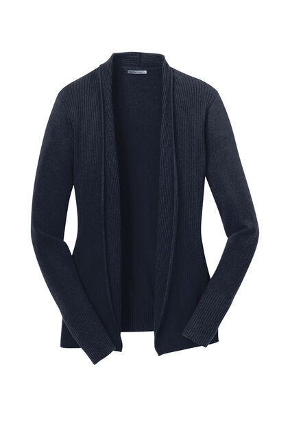 PORT AUTHORITY - NAVY WOMENS CARDIGAN SWEATER