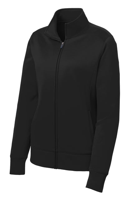 SPORT - TEK - BLACK WOMENS FULL ZIP FLEECE JACKET