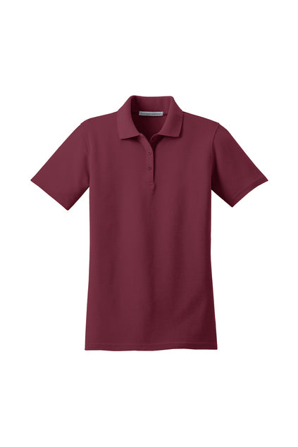 PORT AUTHORITY - WOMENS BURGUNDY POLO  *