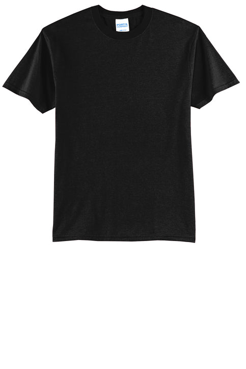 PORT & CO - JET BLACK CORE BLEND  BLACK TALL TEE
