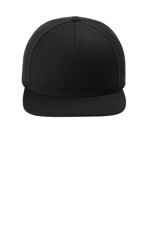 SPORT-TEK - BLACK - PREMIUM 5 PANEL SNAPBACK CAP