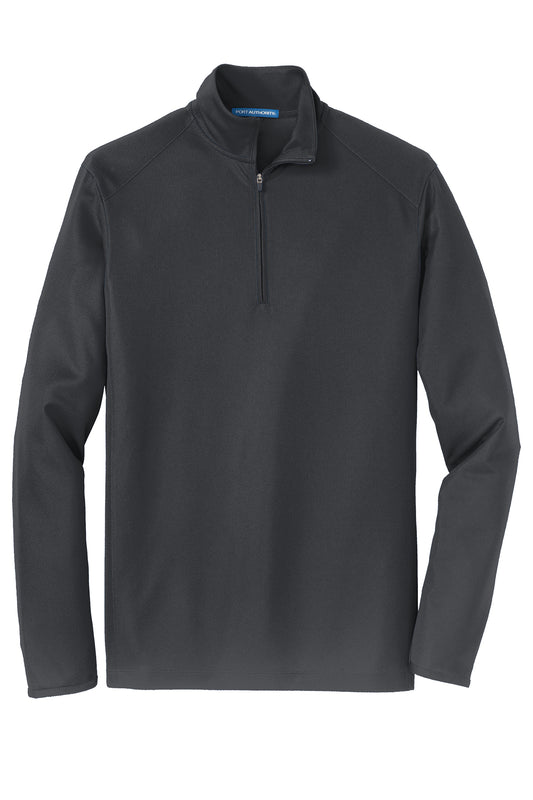 PORT AUTHORITY -BATTLESHIP GREY - MESH 1/2 ZIP PULLOVER