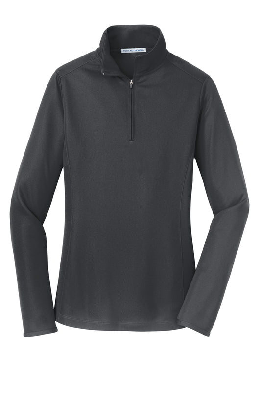 PORT AUTHORITY - BATTLESHIP GREY - WOMENS 1/2 ZIP PULLOVER