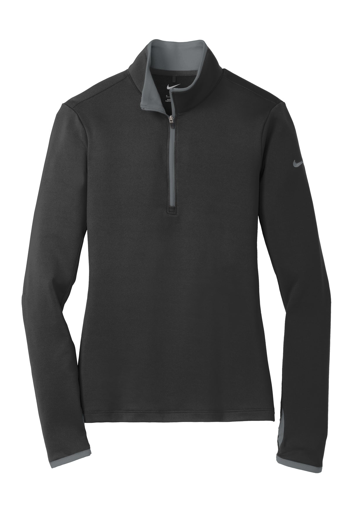 NIKE - BLACK/DARK GREY - WOMENS DRIFIT 1/2 ZIP PULLOVER