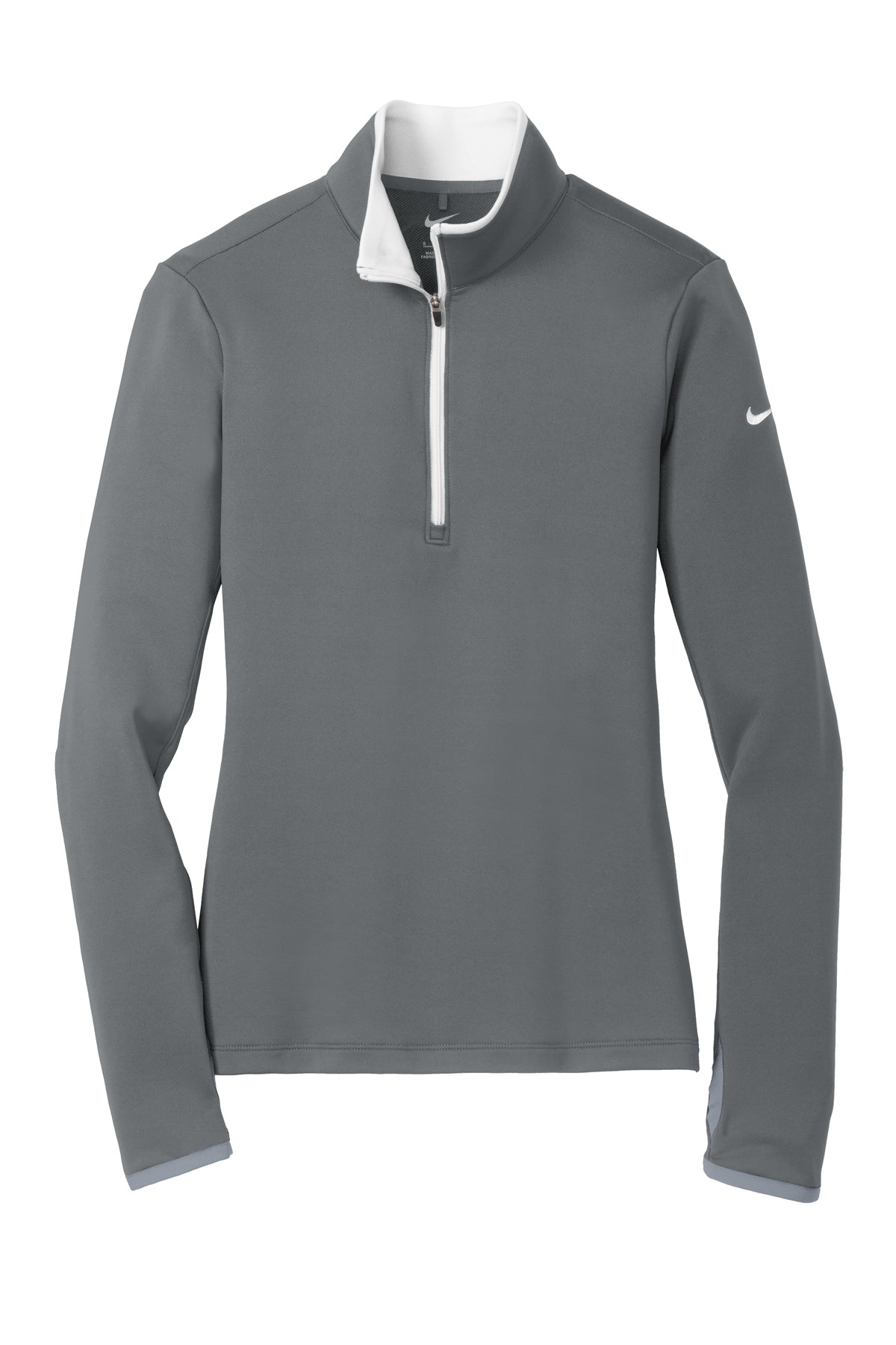 NIKE - DARK GREY/WHITE - DRIFIT WOMENS 1/2 ZIP PULLOVER