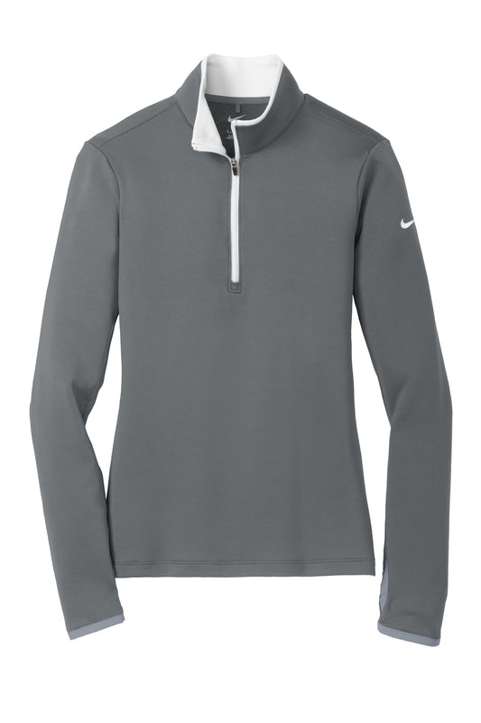 NIKE - DARK GREY/WHITE - DRIFIT WOMENS 1/2 ZIP PULLOVER