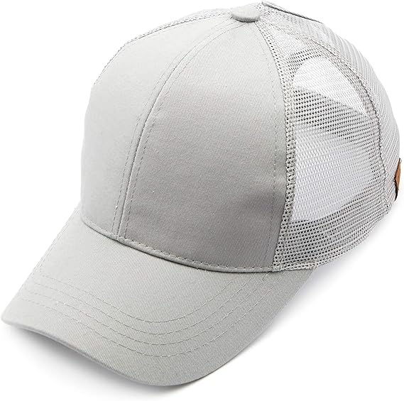 C.C. - GREY-MESH-VELCRO-PONY CAP