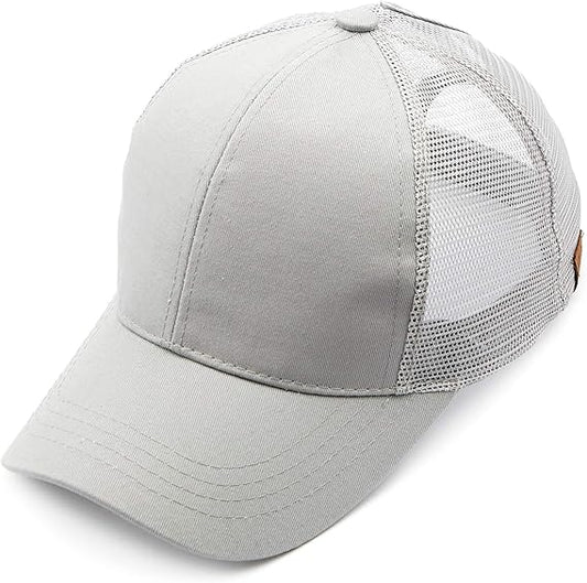 C.C. - GREY-MESH-VELCRO-PONY CAP