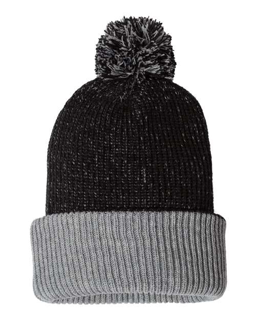 SPORTSMAN - Speckled Pom-Pom Cuffed Beanie