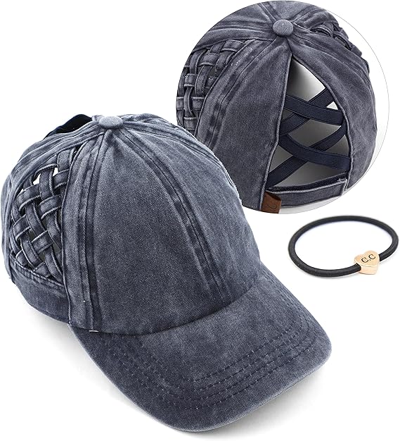 C.C - DISTRESSED NAVY BLUE-CRISS CROSS-VELCRO