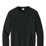 PORT & CO- JET BLACK CORE FLEECE POCKET CREWNECK SWEATSHIRT